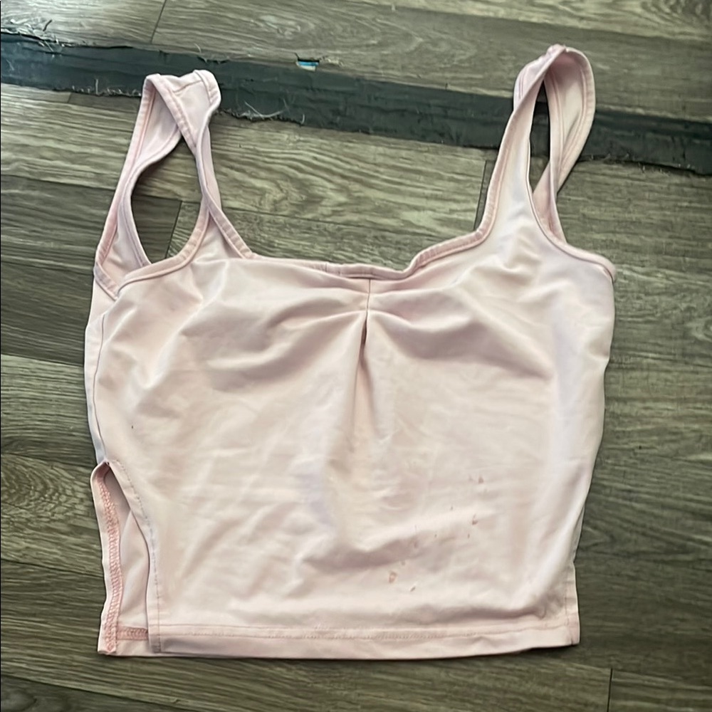 Light Pink Sleeveless Crop Top